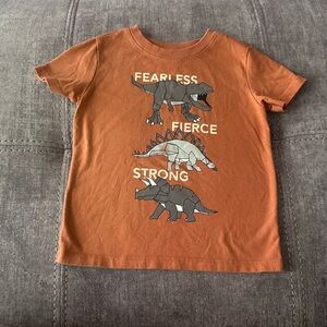 Garanimals Orange Short Sleeve Tee with Cat Graphic